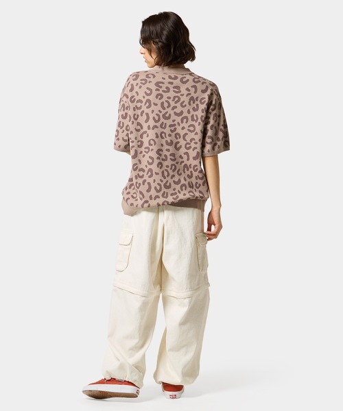 HUF(ハフ)の「HUF CO-OP CHUNKY CHEETAH KNIT POLO(ポロシャツ・メンズ・ネイビー/ベージュ・S/M/L/XL)」の14枚目の写真