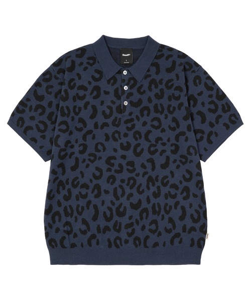HUF(ハフ)の「HUF CO-OP CHUNKY CHEETAH KNIT POLO(ポロシャツ・メンズ・ネイビー/ベージュ・S/M/L/XL)」の10枚目の写真