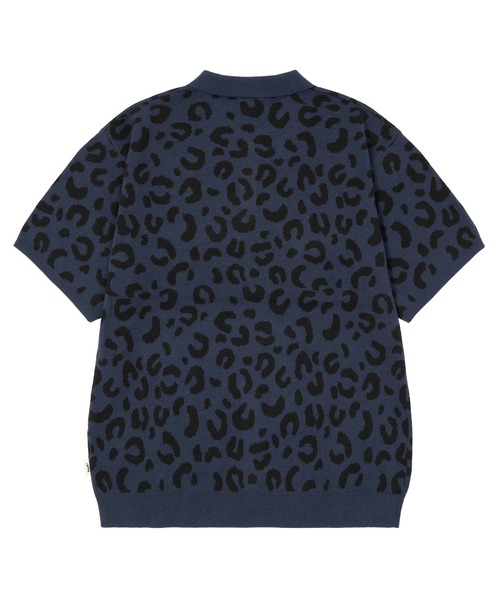 HUF(ハフ)の「HUF CO-OP CHUNKY CHEETAH KNIT POLO(ポロシャツ・メンズ・ネイビー/ベージュ・S/M/L/XL)」の11枚目の写真