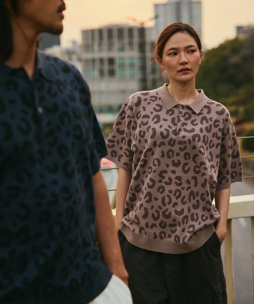 HUF CO-OP CHUNKY CHEETAH KNIT POLO（ポロシャツ）｜HUF（ハフ）の