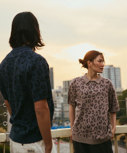 HUF CO-OP CHUNKY CHEETAH KNIT POLO（ポロシャツ）｜HUF（ハフ）の