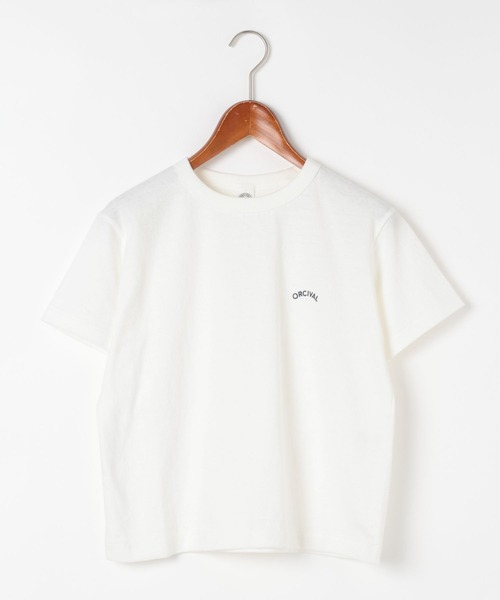 ORCIVAL(オーシバル)の「【ORCIVAL(オーシバル)】ロゴ刺繍ショートスリーブTシャツ(Tシャツ/カットソー・レディース・サックスブルー/ブラック/ベージュ/オフホワイト・FREE)」の2枚目の写真