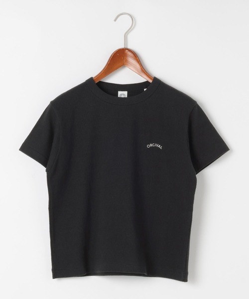 ORCIVAL(オーシバル)の「【ORCIVAL(オーシバル)】ロゴ刺繍ショートスリーブTシャツ(Tシャツ/カットソー・レディース・サックスブルー/ブラック/ベージュ/オフホワイト・FREE)」の3枚目の写真