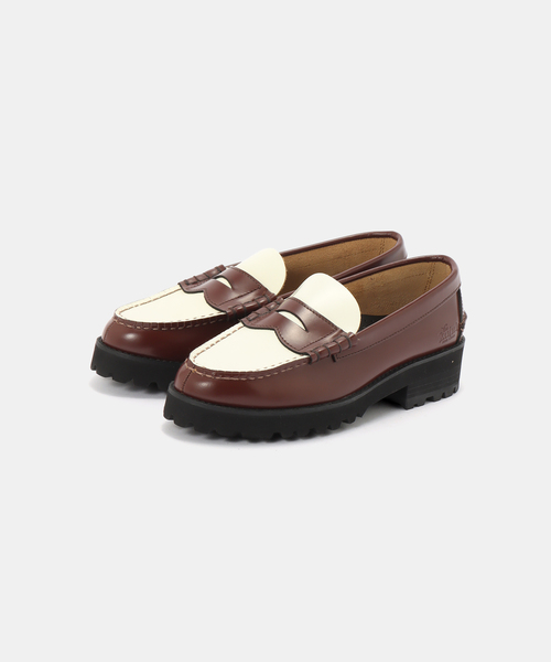 The Kenford Fineshoes(ケンフォードファインシューズ)の「The Kenford Fineshoes / ケンフォード ファインシューズ TANK SOLE LOAFERS COMBI(ローファー・レディース・ネイビー/グリーン/ブラウン・24.5cm/24cm/23.5cm/23cm)」の4枚目の写真