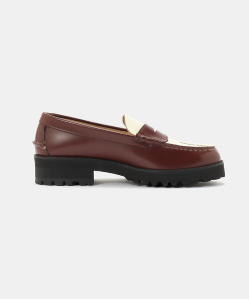 The Kenford Fineshoes(ケンフォードファインシューズ)の「The Kenford Fineshoes / ケンフォード ファインシューズ TANK SOLE LOAFERS COMBI(ローファー・レディース・ネイビー/グリーン/ブラウン・24.5cm/24cm/23.5cm/23cm)」の7枚目の写真