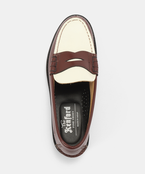 The Kenford Fineshoes(ケンフォードファインシューズ)の「The Kenford Fineshoes / ケンフォード ファインシューズ TANK SOLE LOAFERS COMBI(ローファー・レディース・ネイビー/グリーン/ブラウン・24.5cm/24cm/23.5cm/23cm)」の9枚目の写真