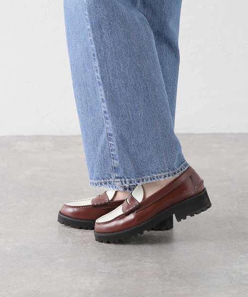 The Kenford Fineshoes(ケンフォードファインシューズ)の「The Kenford Fineshoes / ケンフォード ファインシューズ TANK SOLE LOAFERS COMBI(ローファー・レディース・ネイビー/グリーン/ブラウン・24.5cm/24cm/23.5cm/23cm)」の16枚目の写真