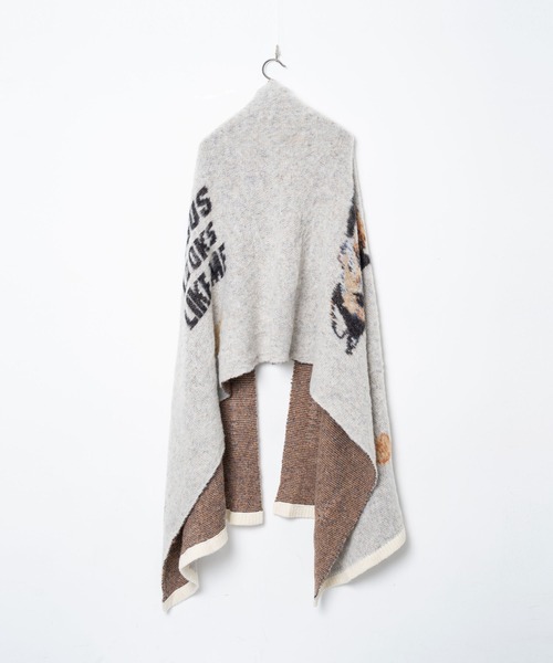 STOF(ストフ)の「STOF/ストフ/Alternative Knit Throw(ストール/ショール・メンズ・ブラック/ホワイト・F)」の7枚目の写真