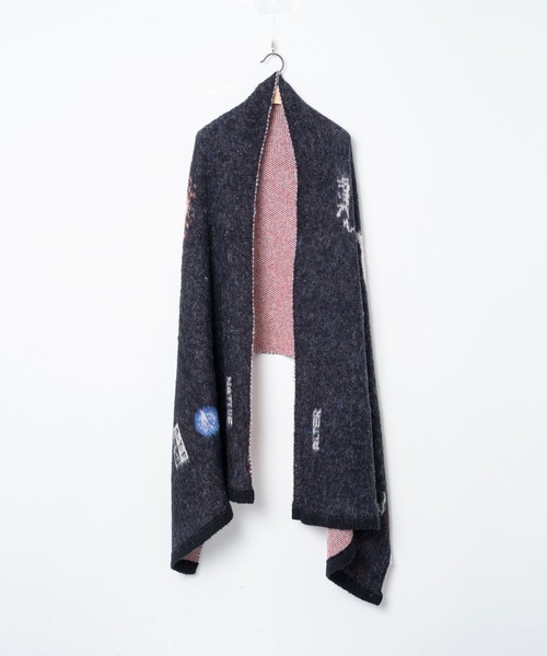STOF(ストフ)の「STOF/ストフ/Alternative Knit Throw(ストール/ショール・メンズ・ブラック/ホワイト・F)」の10枚目の写真