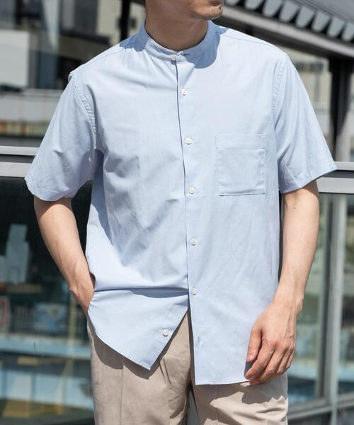 URBAN RESEARCH ROSSO MEN（アーバンリサーチロッソメン）の「『WEB限定』『イージーケア / XLサイズあり』ハイパフォーマンスリネンバンド半袖シャツ（シャツ/ブラウス・メンズ・チェック/ストライプ/ベージュ/ネイビー/ライトブルー/ホワイト・X-LARGE/LARGE/MEDIUM/SMALL）」の20枚目の写真