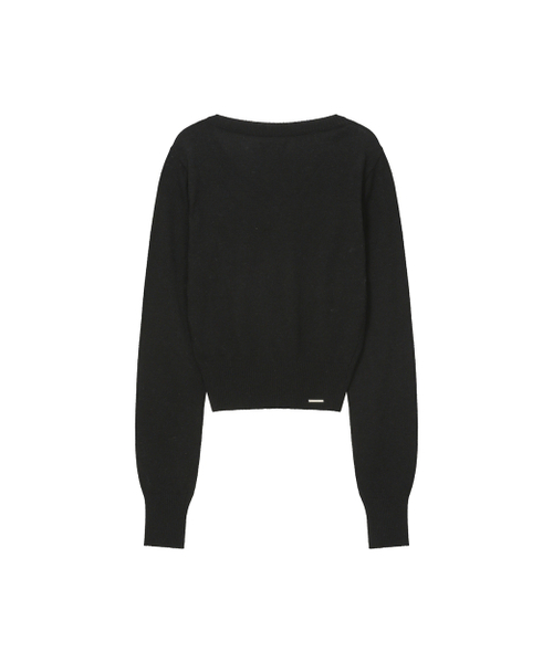 Miseki SEOUL(ミセキソウル)の「Vneck slit button knit BLACK(ニット/セーター・レディース・その他・OS)」の2枚目の写真