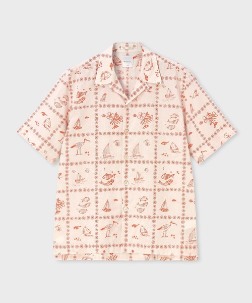 Paul Smith(ポールスミス)の「"Cairo Bandanna" オープンカラーシャツ / 163641 332(シャツ/ブラウス・メンズ・オフホワイト/ブルー・X-LARGE/LARGE/MEDIUM/SMALL)」の1枚目の写真