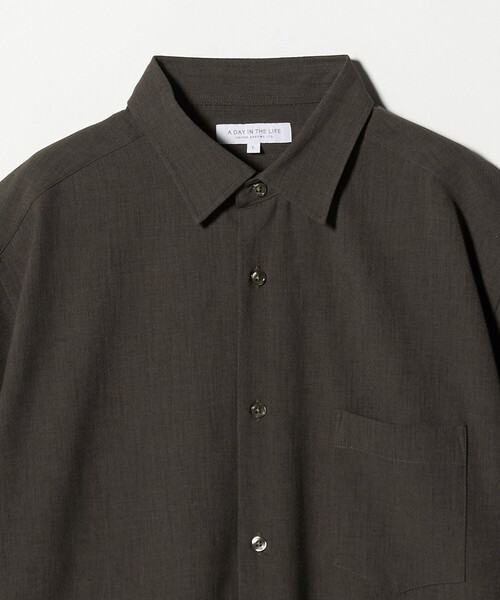 A DAY IN THE LIFE UNITED ARROWS(アデイインザライフユナイテッドアローズ)の「ハウンド トゥース ワッシャーカルゼ リラックス レギュラーカラーシャツ-吸水速乾-<A DAY IN THE LIFE>(シャツ/ブラウス・メンズ・ダークグレー/ネイビー/モカ・L/M/S)」の12枚目の写真