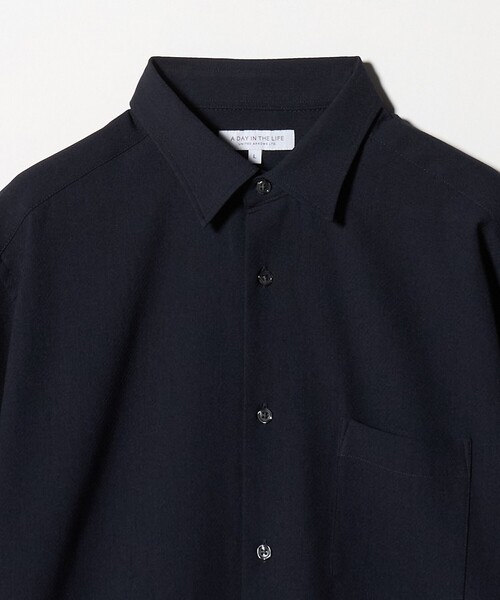 A DAY IN THE LIFE UNITED ARROWS(アデイインザライフユナイテッドアローズ)の「ハウンド トゥース ワッシャーカルゼ リラックス レギュラーカラーシャツ-吸水速乾-<A DAY IN THE LIFE>(シャツ/ブラウス・メンズ・ダークグレー/ネイビー/モカ・L/M/S)」の9枚目の写真