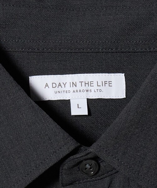 A DAY IN THE LIFE UNITED ARROWS(アデイインザライフユナイテッドアローズ)の「ハウンド トゥース ワッシャーカルゼ リラックス レギュラーカラーシャツ-吸水速乾-<A DAY IN THE LIFE>(シャツ/ブラウス・メンズ・ダークグレー/ネイビー/モカ・L/M/S)」の7枚目の写真