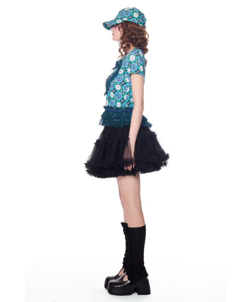 GREEDILOUS(グリディアス)の「Signature Floral Cropped T-shirt(Tシャツ/カットソー・レディース・その他・X-SMALL/SMALL/MEDIUM/LARGE)」の4枚目の写真