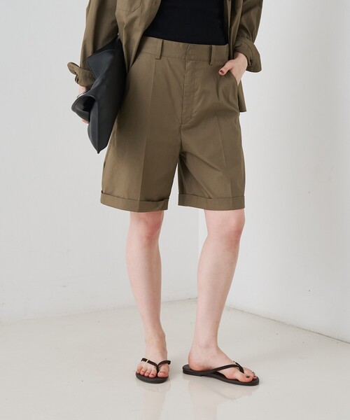 Rouge vif(ルージュヴィフ)の「【セットアップ対応】コットンショートパンツ/ハーフパンツ(その他パンツ・レディース・ブラウン/ラベンダー・38/36)」の10枚目の写真
