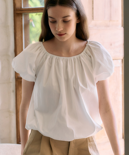 Ellioti(エリオティ)の「Nerin Gathered Blouse_3Color(シャツ/ブラウス・レディース・ブラック/イエロー/ホワイト・F)」の5枚目の写真