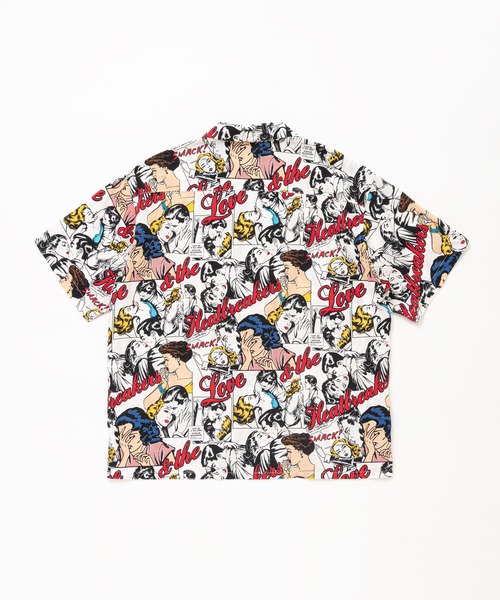 BEDWIN & THE HEARTBREAKERS（ベドウィン アンド ザ ハートブレイカーズ）の「S/S OPEN COLLAR SHIRT "ROGERS"（シャツ/ブラウス・メンズ・グレー/ホワイト・SMALL/XX-LARGE/X-LARGE/LARGE/MEDIUM）」の3枚目の写真