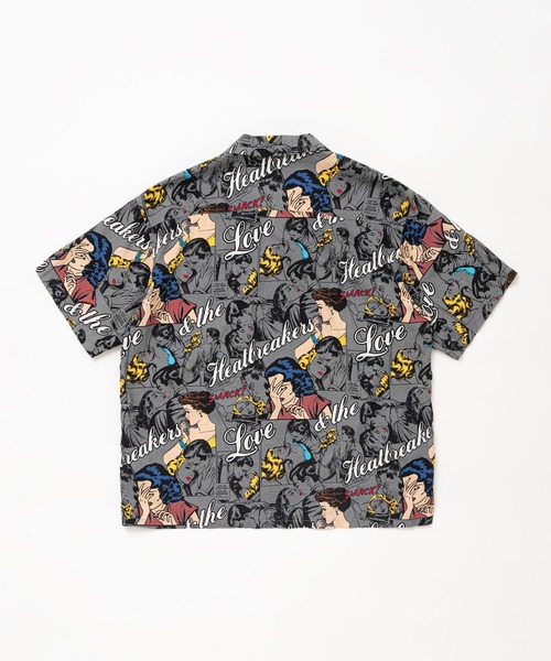 BEDWIN & THE HEARTBREAKERS（ベドウィン アンド ザ ハートブレイカーズ）の「S/S OPEN COLLAR SHIRT "ROGERS"（シャツ/ブラウス・メンズ・グレー/ホワイト・SMALL/XX-LARGE/X-LARGE/LARGE/MEDIUM）」の4枚目の写真
