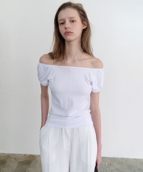 ANDNEEDS(アンドニーズ)の「Lucy cap sleeve tee (white)(Tシャツ/カットソー・レディース・その他・FREE)」の1枚目の写真