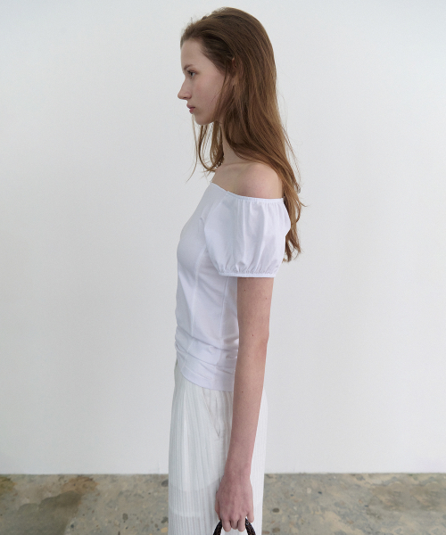 ANDNEEDS(アンドニーズ)の「Lucy cap sleeve tee (white)(Tシャツ/カットソー・レディース・その他・FREE)」の3枚目の写真