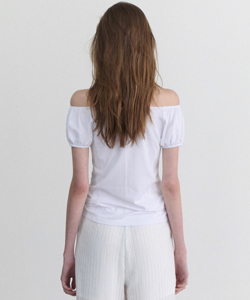 ANDNEEDS(アンドニーズ)の「Lucy cap sleeve tee (white)(Tシャツ/カットソー・レディース・その他・FREE)」の4枚目の写真