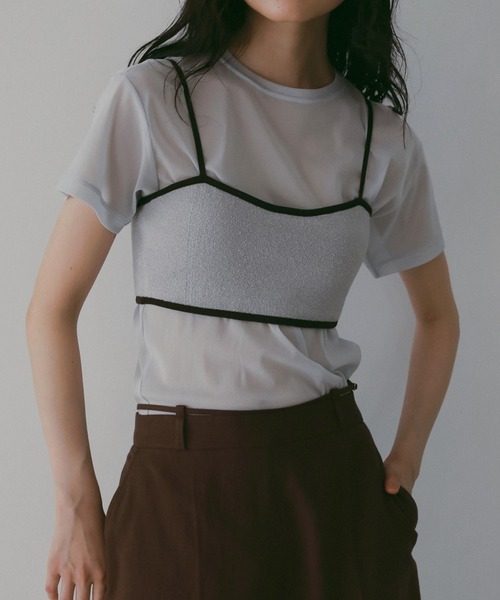 anuke(アンヌーク)の「Cupin Knit Bustier(その他トップス・レディース・ブラウン/ブルー系その他/クリーム/ブラック・FREE)」の1枚目の写真