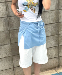 Sheer Layered Skirt (Soft Blue)
