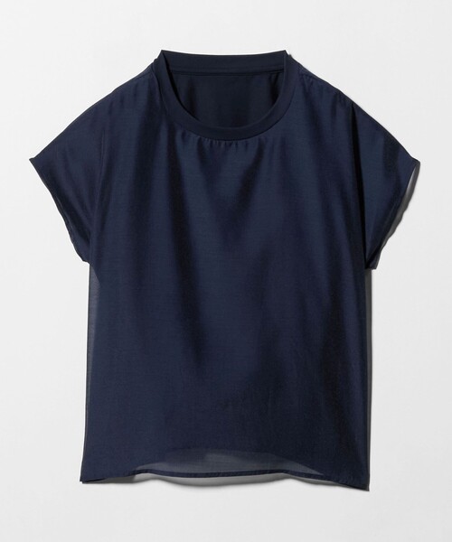 A DAY IN THE LIFE UNITED ARROWS(アデイインザライフユナイテッドアローズ)の「オーガンジー レイヤードカットソー <A DAY IN THE LIFE>(Tシャツ/カットソー・レディース・ライム/ネイビー/ホワイト/ダークグレー・FREE)」の4枚目の写真