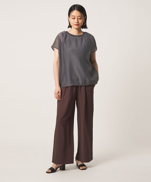 A DAY IN THE LIFE UNITED ARROWS(アデイインザライフユナイテッドアローズ)の「オーガンジー レイヤードカットソー <A DAY IN THE LIFE>(Tシャツ/カットソー・レディース・ライム/ネイビー/ホワイト/ダークグレー・FREE)」の6枚目の写真