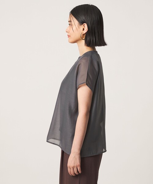 A DAY IN THE LIFE UNITED ARROWS(アデイインザライフユナイテッドアローズ)の「オーガンジー レイヤードカットソー <A DAY IN THE LIFE>(Tシャツ/カットソー・レディース・ライム/ネイビー/ホワイト/ダークグレー・FREE)」の10枚目の写真