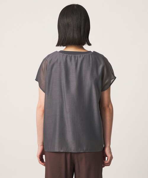 A DAY IN THE LIFE UNITED ARROWS(アデイインザライフユナイテッドアローズ)の「オーガンジー レイヤードカットソー <A DAY IN THE LIFE>(Tシャツ/カットソー・レディース・ライム/ネイビー/ホワイト/ダークグレー・FREE)」の11枚目の写真