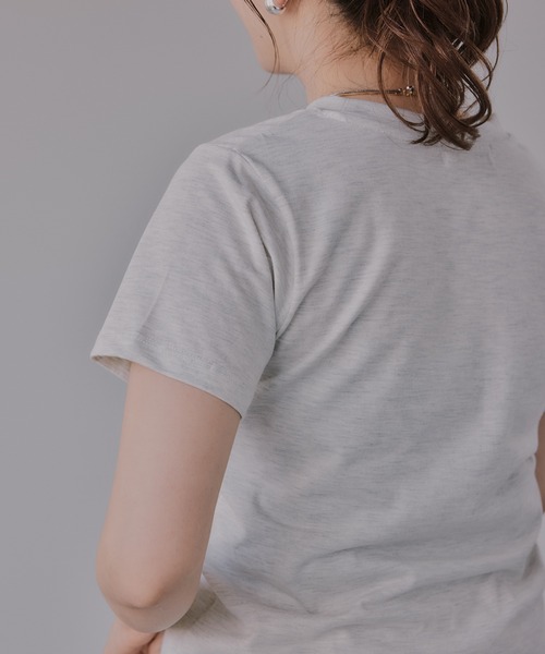 210nouve(トゥージュヌーブ)の「フラワー 刺繍 Tシャツ(Tシャツ/カットソー・レディース・ブラック/ホワイト/ミント/オートミール・FREE)」の21枚目の写真