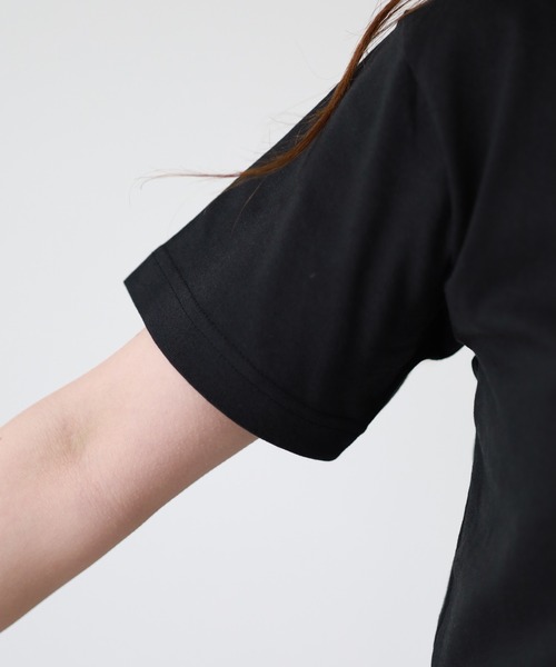 FUNALIVE(ファンアライブ)の「コットン100% 無地Tシャツ 6.2oz 半袖(Tシャツ/カットソー・レディース・ブラック・M)」の12枚目の写真