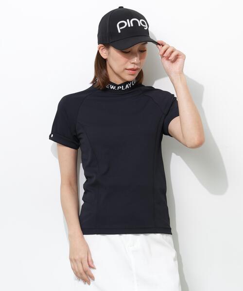 PING(ピン)の「【PING APPAREL】スーパーシェルター06半袖ハイネックシャツ <GOLD> (LADIES)(Tシャツ/カットソー・レディース・ベージュ/ホワイト/ブラック・S/M/LL/L)」の2枚目の写真