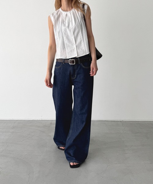 CANAL JEAN(キャナルジーン)の「HARING コットンレースノースリブラウス(シャツ/ブラウス・レディース・ホワイト・ONE SIZE)」の5枚目の写真