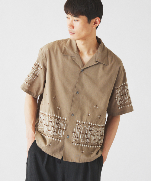 JOURNAL STANDARD relume(ジャーナルスタンダード レリューム)の「アメリカン バンダナ 刺繍 オープンカラー 半袖シャツ(シャツ/ブラウス・メンズ・ホワイト系その他/ブラック系その他/ベージュ系その他・MEDIUM/LARGE)」の13枚目の写真