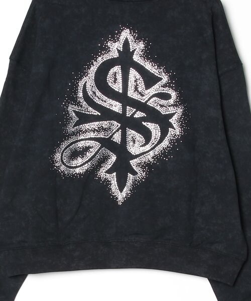 SUPPLIER(サプライヤー)の「A'GEM/9 × .kom 『SUPPLIER/サプライヤー』 Spray Cross Rhinestone Zip Hoodie/スプレークロスラインストーンジップパーカー(パーカー・メンズ・ブラック/ピンク・XL)」の4枚目の写真