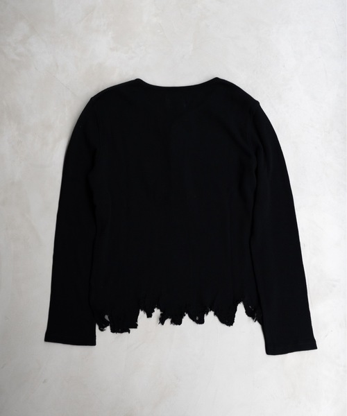 PHILTHEORY(フィルセオリー)の「Distressed waffle henry neck T-shirts / ディストレストワッフルヘンリーネックTシャツ(ニット/セーター・メンズ・ホワイト/ブラック・1/3/2)」の20枚目の写真