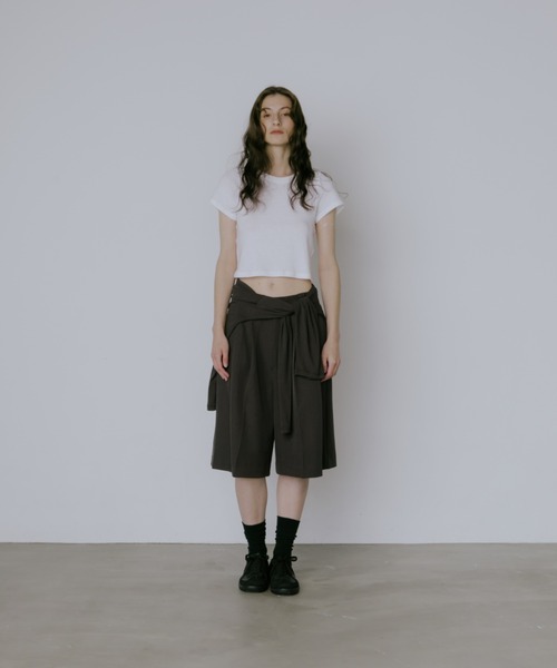 lit(リット)の「Double Tuck Half Pants(その他パンツ・レディース・チャコールグレー・FREE)」の2枚目の写真