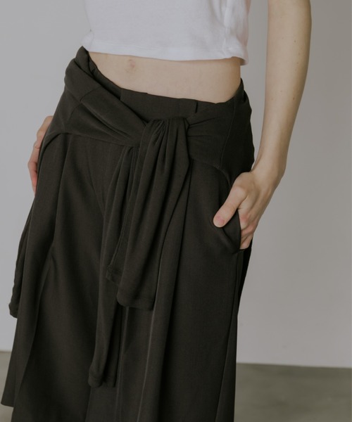 lit(リット)の「Double Tuck Half Pants(その他パンツ・レディース・チャコールグレー・FREE)」の6枚目の写真