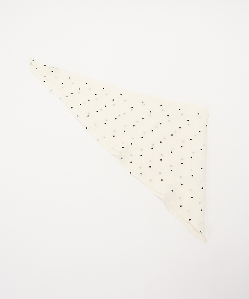 Spick & Span（スピックアンドスパン）の「CITRUS / シトラス 別注 TRIANGLE SCARF（バンダナ/スカーフ・レディース・ホワイト/ブラック・FREE）」の2枚目の写真