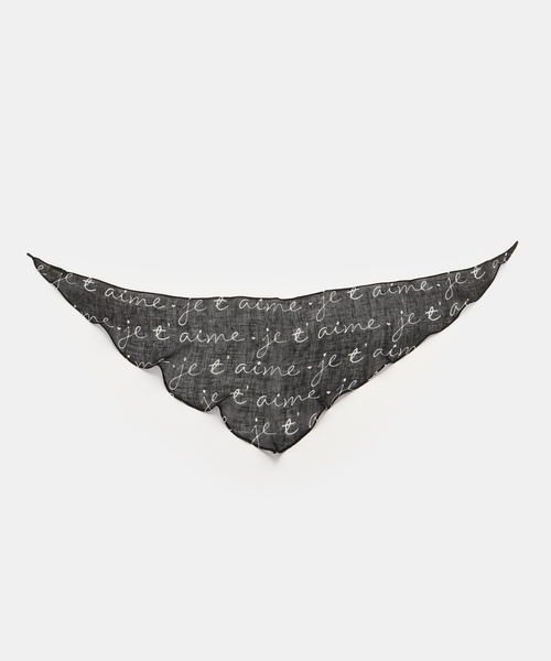 Spick & Span（スピックアンドスパン）の「CITRUS / シトラス 別注 TRIANGLE SCARF（バンダナ/スカーフ・レディース・ホワイト/ブラック・FREE）」の8枚目の写真