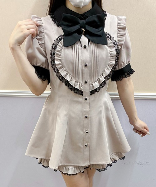Secret Honey(シークレットハニー)の「ハートパッチワークセットアップ(セットアップ・レディース・ピンク/ブラック・MEDIUM)」の3枚目の写真