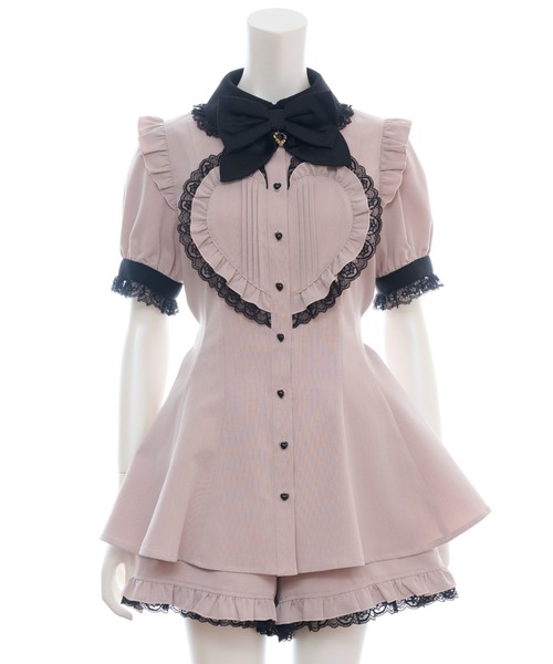 Secret Honey(シークレットハニー)の「ハートパッチワークセットアップ(セットアップ・レディース・ピンク/ブラック・MEDIUM)」の14枚目の写真