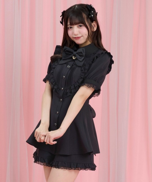 Secret Honey(シークレットハニー)の「ハートパッチワークセットアップ(セットアップ・レディース・ピンク/ブラック・MEDIUM)」の12枚目の写真