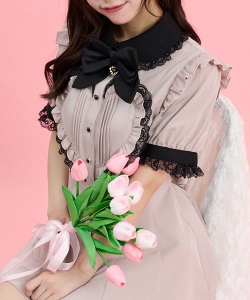 Secret Honey(シークレットハニー)の「ハートパッチワークセットアップ(セットアップ・レディース・ピンク/ブラック・MEDIUM)」の7枚目の写真