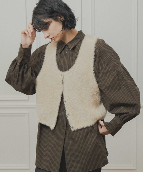 WHYTO.(ホワイト)の「「WHYTO. / ホワイト」check pattern volume blouse(シャツ/ブラウス・レディース・ブルー/チェック・36/38)」の6枚目の写真