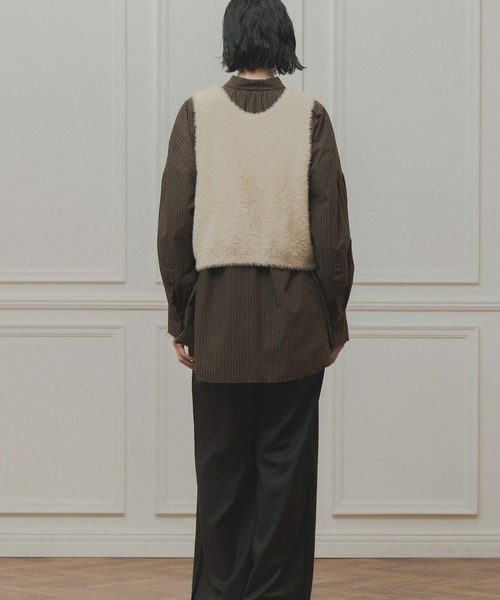 WHYTO.(ホワイト)の「「WHYTO. / ホワイト」check pattern volume blouse(シャツ/ブラウス・レディース・ブルー/チェック・36/38)」の7枚目の写真